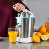 Presse Citrons <Br> Presse Agrumes Zitrus 160 Blanc ( Électrique ) Presse Citron Électrique | Presse-Citrons